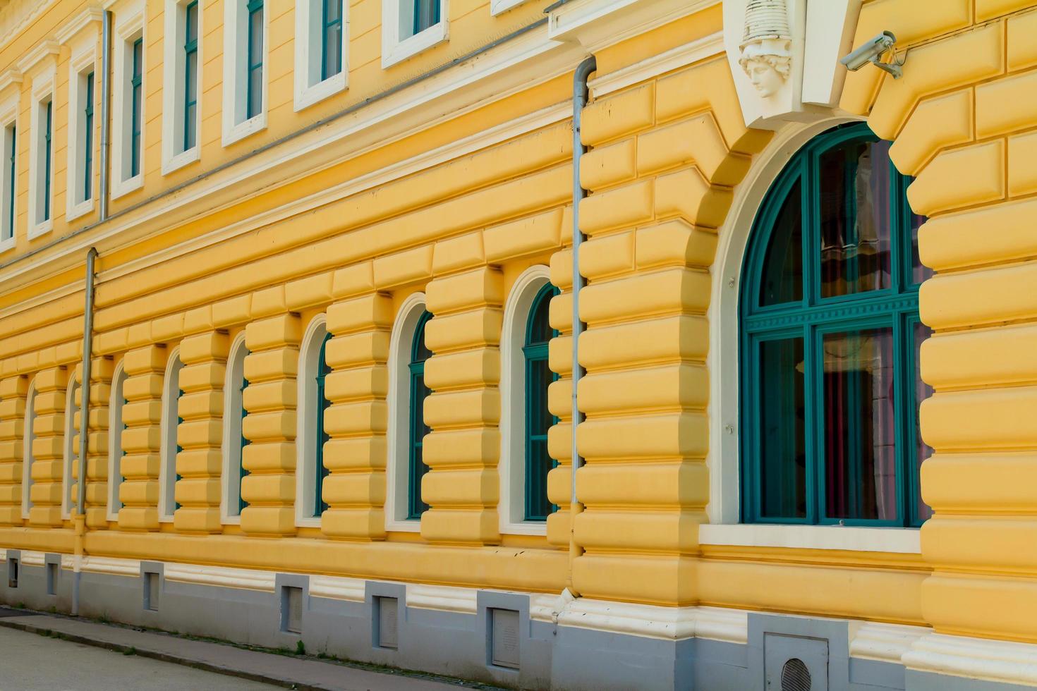 Pattern of windows on building photo