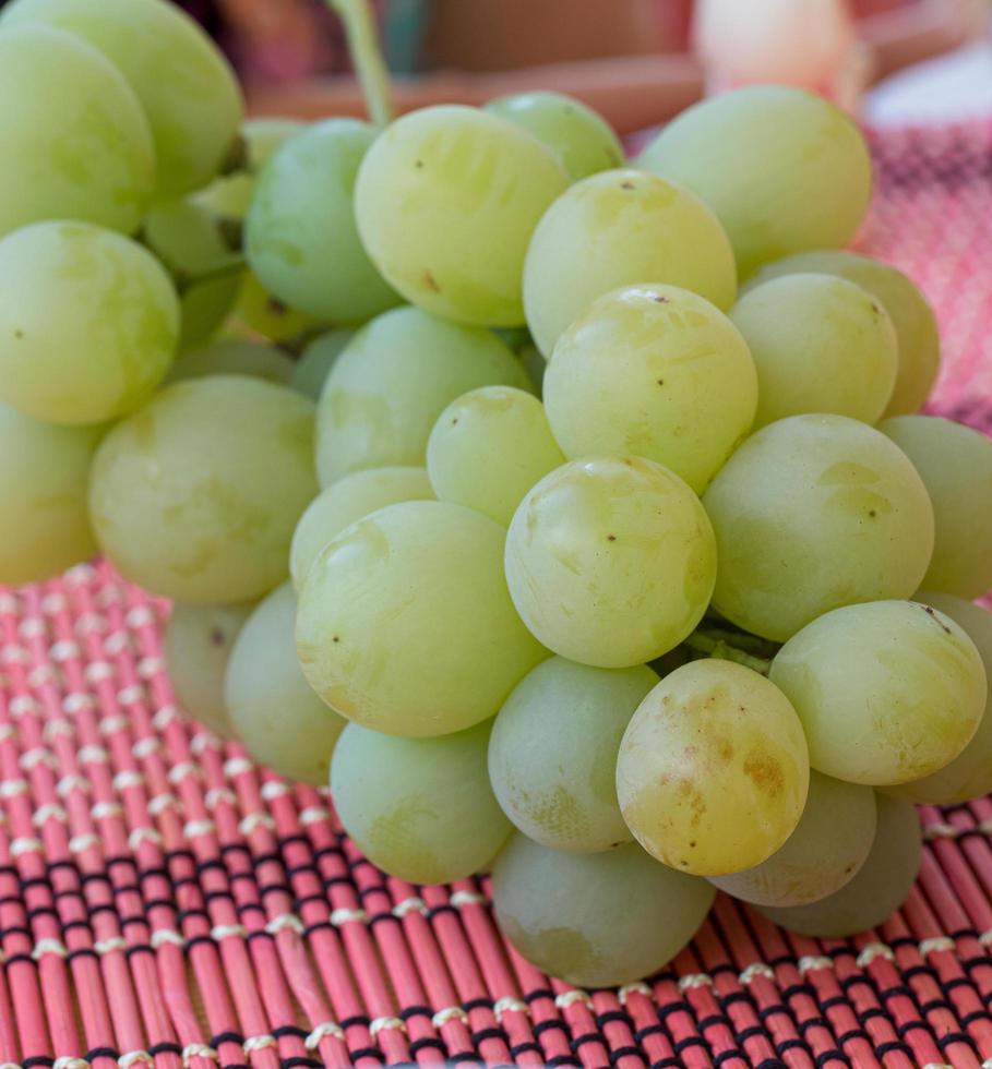 White grapes close-up photo