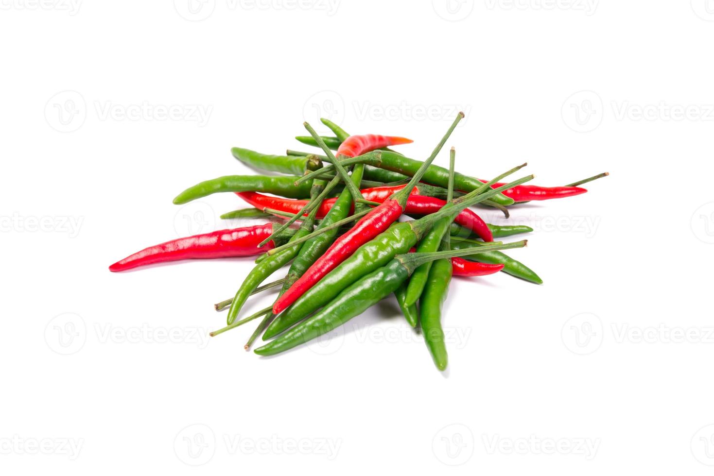 chilli pepper on white background photo