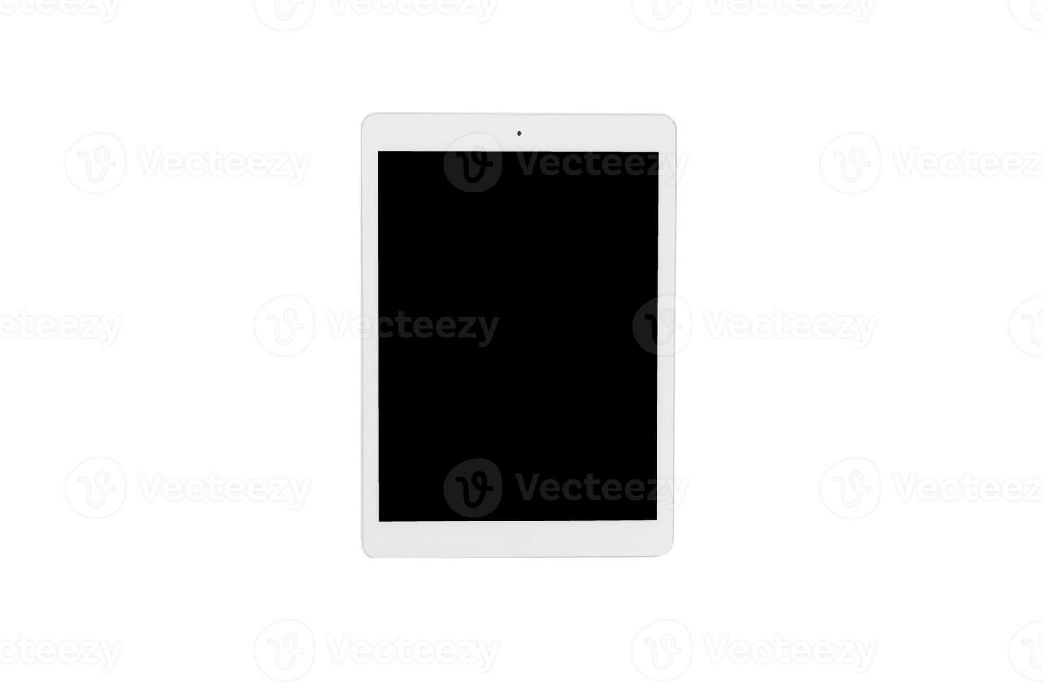 White tablet computer isolated on white background photo