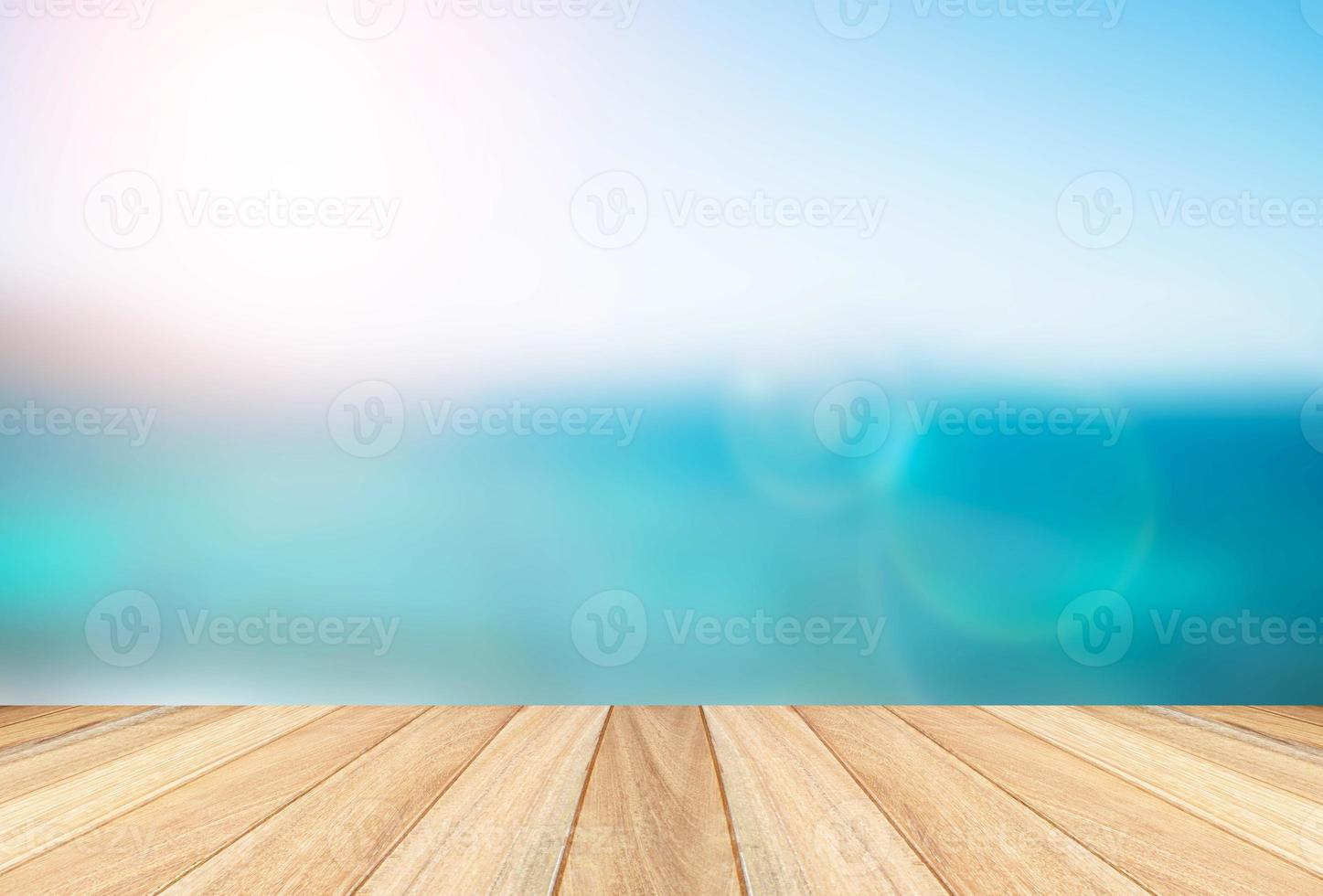 wooden paving with Abstract nature background photo