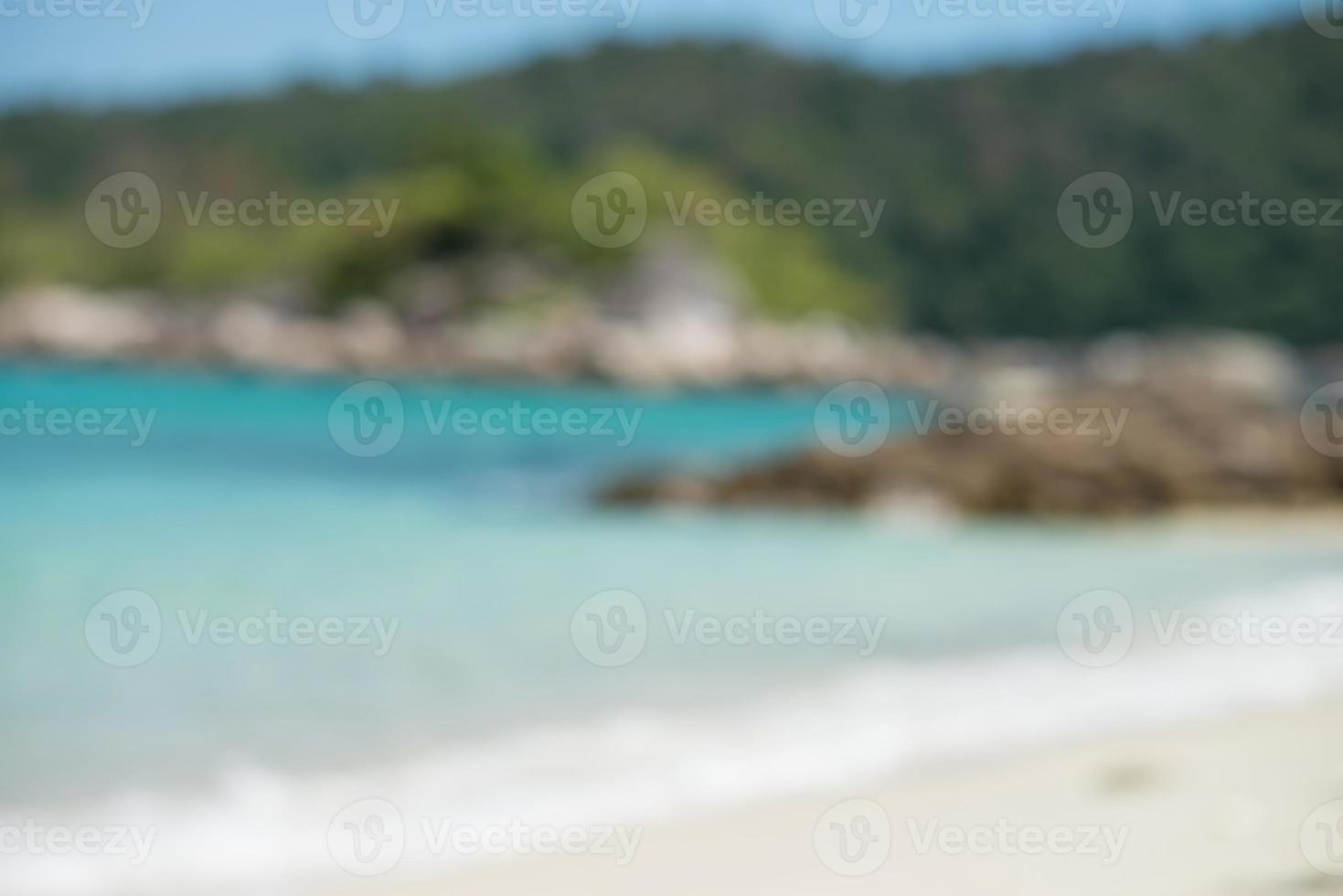 Blurred nature background.beach and bright sun light photo