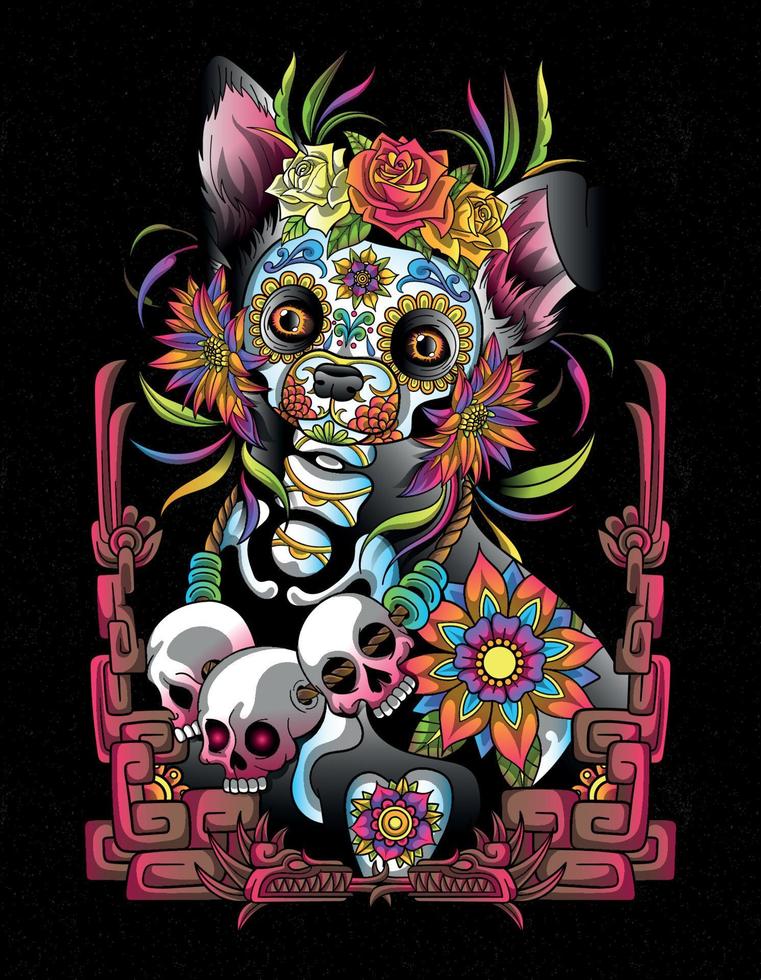 mexican dog from the aztecs vector