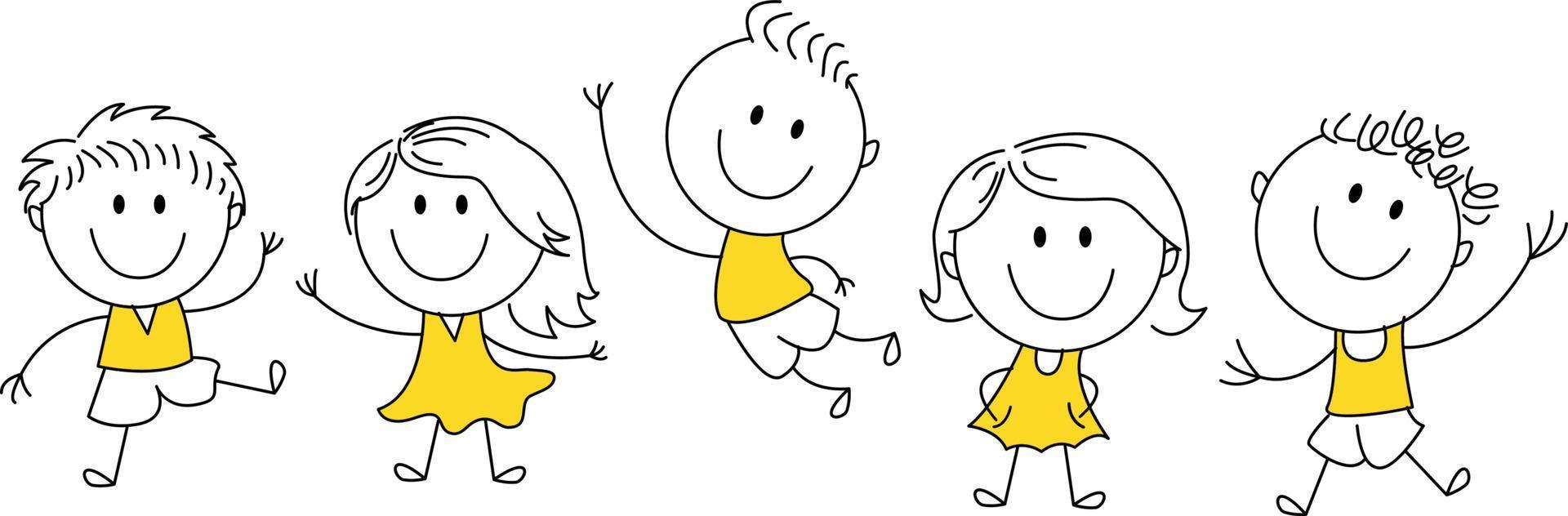 cartoon illustration of a smiling child. can be used for design purposes. vector