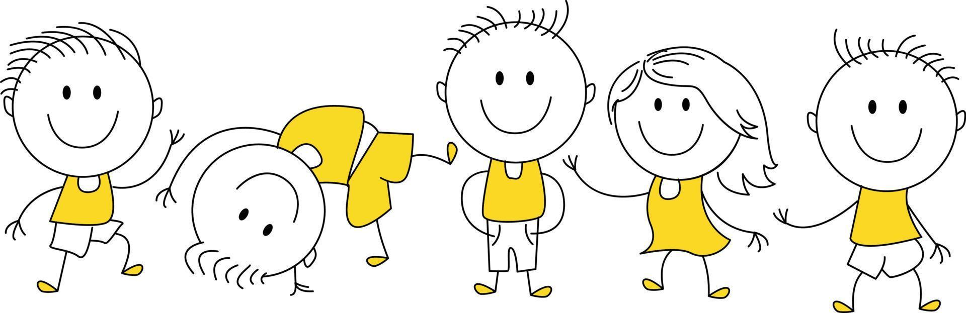 cartoon illustration of a smiling child. can be used for design purposes. vector