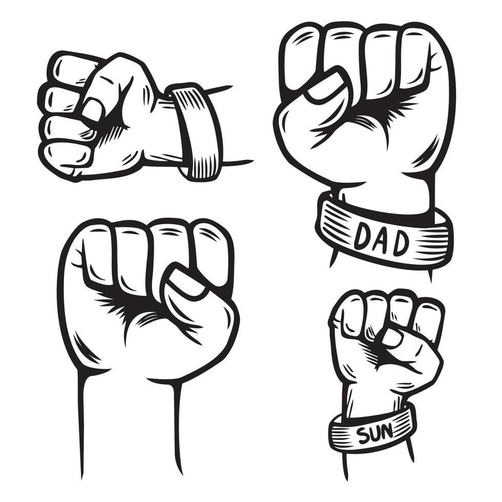 dad fist bump vector