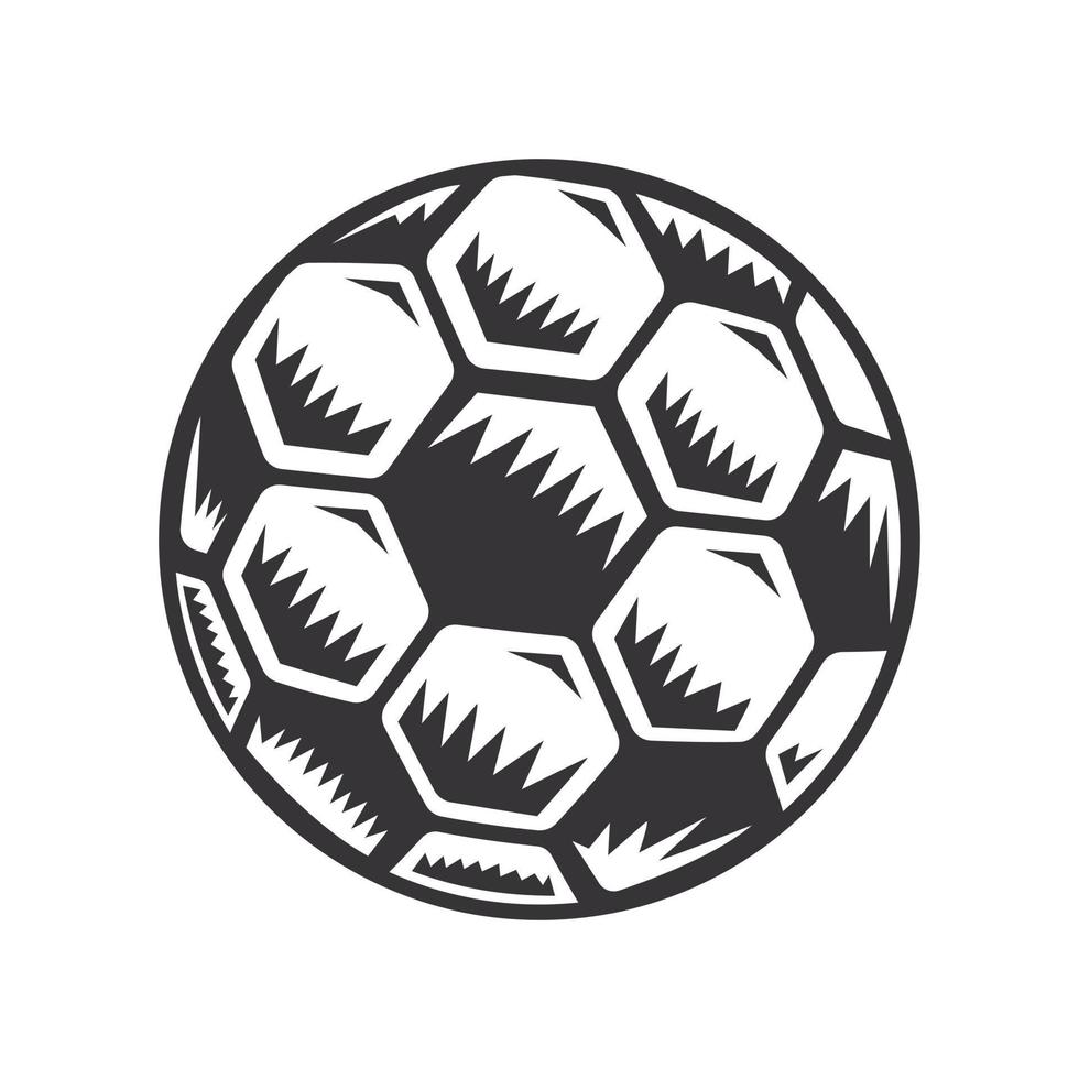 silueta de balón de fútbol. logotipos o iconos de arte de línea de fútbol. ilustración vectorial vector