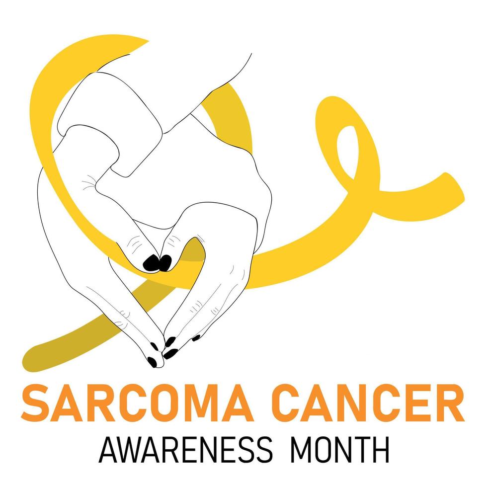 cartel del mes de concientización sobre el cáncer de sarcoma vector