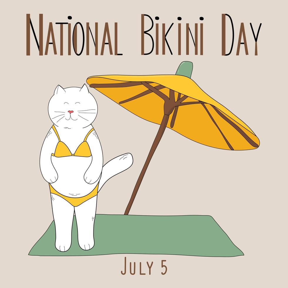 National Bikini Day vector