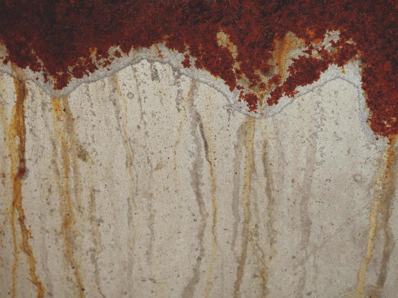 Rust stains formed on the aluminum sheet. photo
