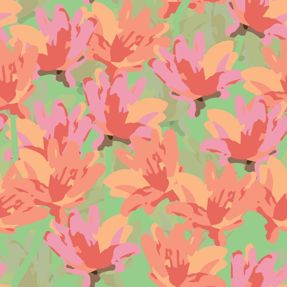 fondo de patrón de flores de colores transparentes, tarjeta de felicitación o tela vector