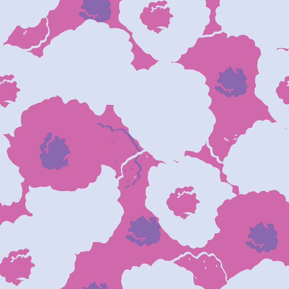 seamless pop art flowers pattern  background , greeting card or fabric vector