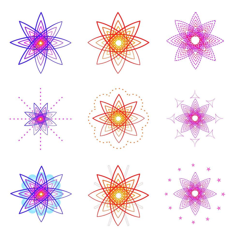 Star flower starburst abstract background vector illustration