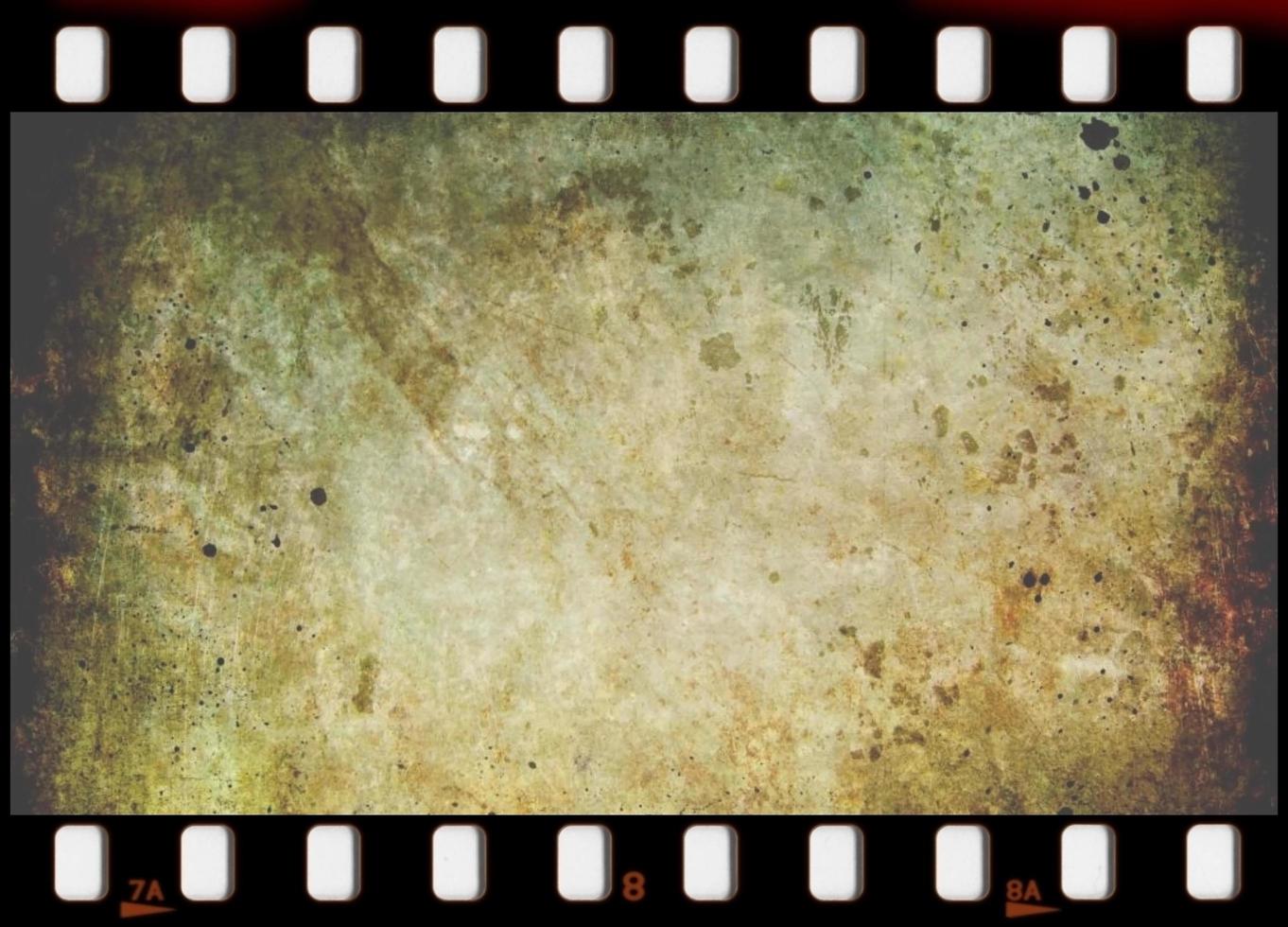 35mm old movie film film mockup frame background. photo