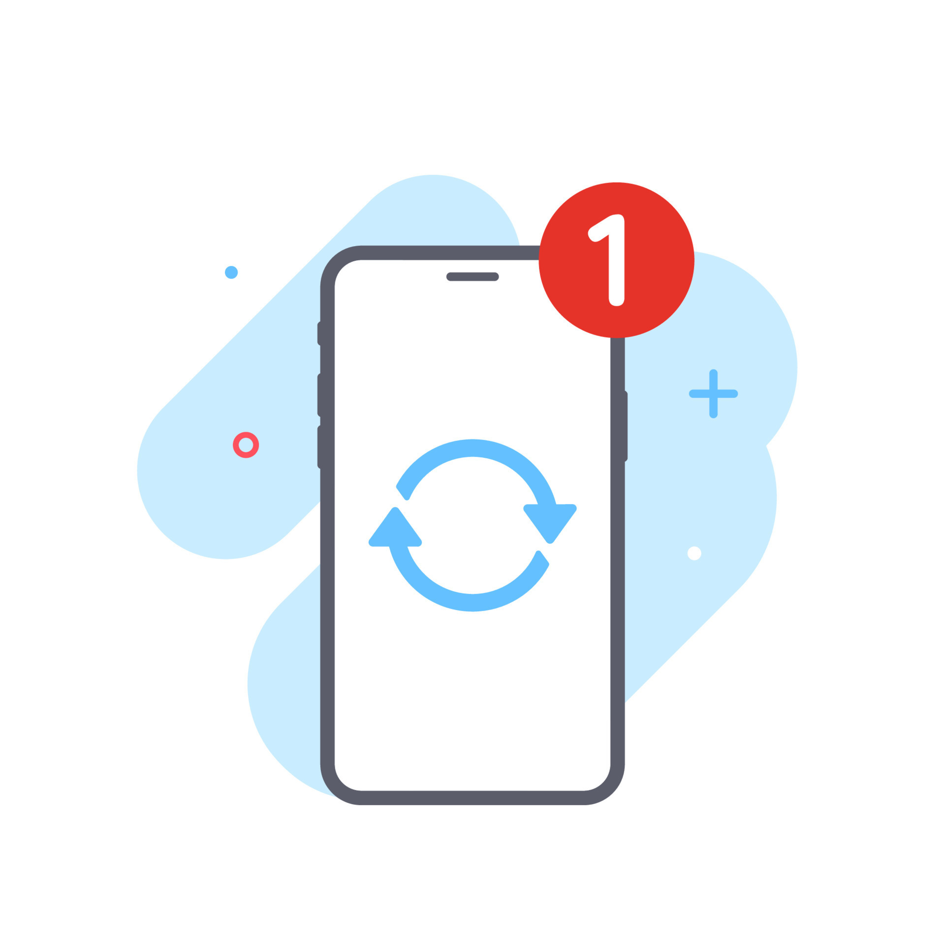 Need to Update APP on Smartphone concept illustration flat design
