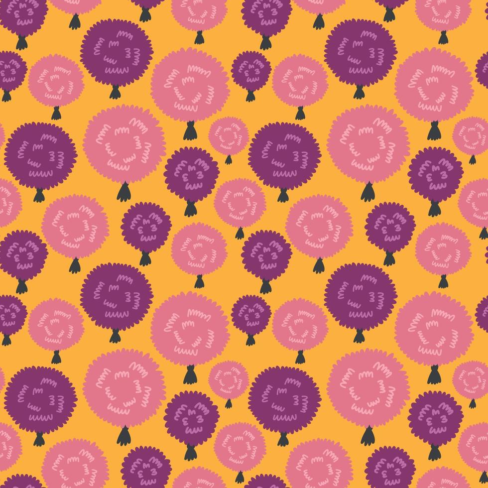 Fluffy circle atribute festival pattern vector