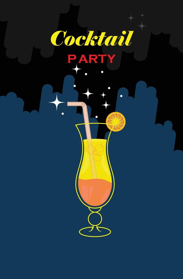 Cocktail party background illustration. vector