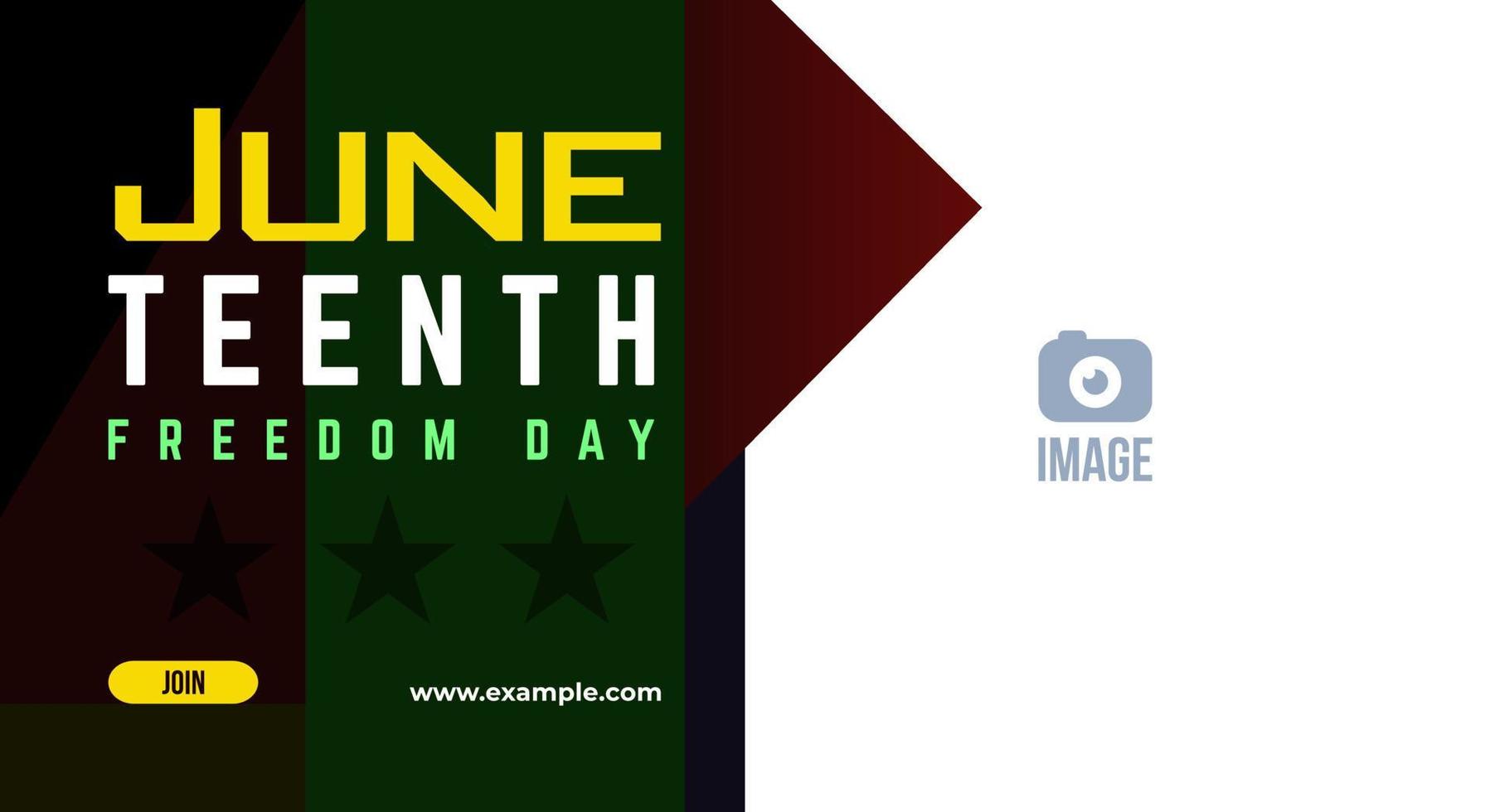 Juneteenth banner abstract, african freedom day. Overlapping squares background vector