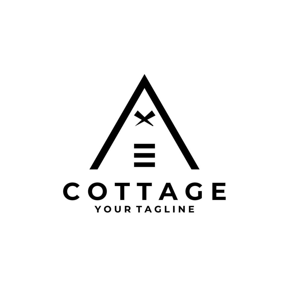 cottage  logo vector   vintage  symbol illustration design