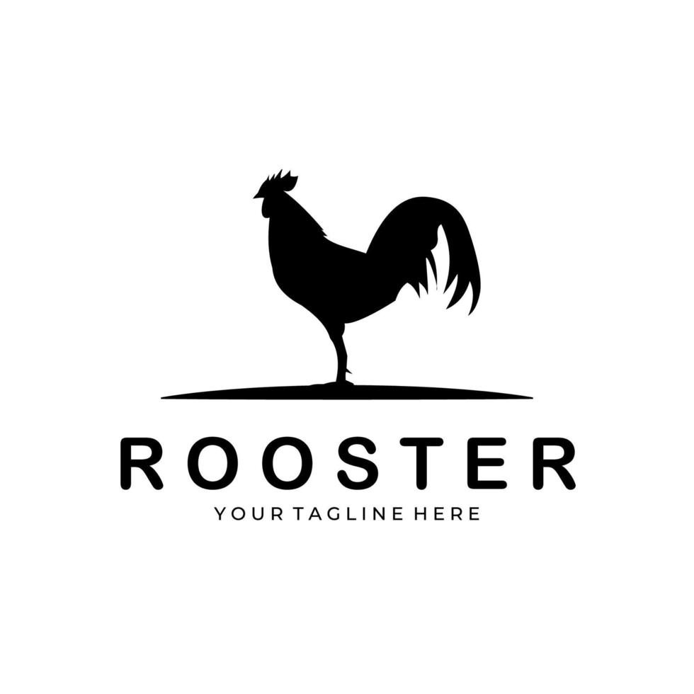 Rooster vintage  logo vector illustration design