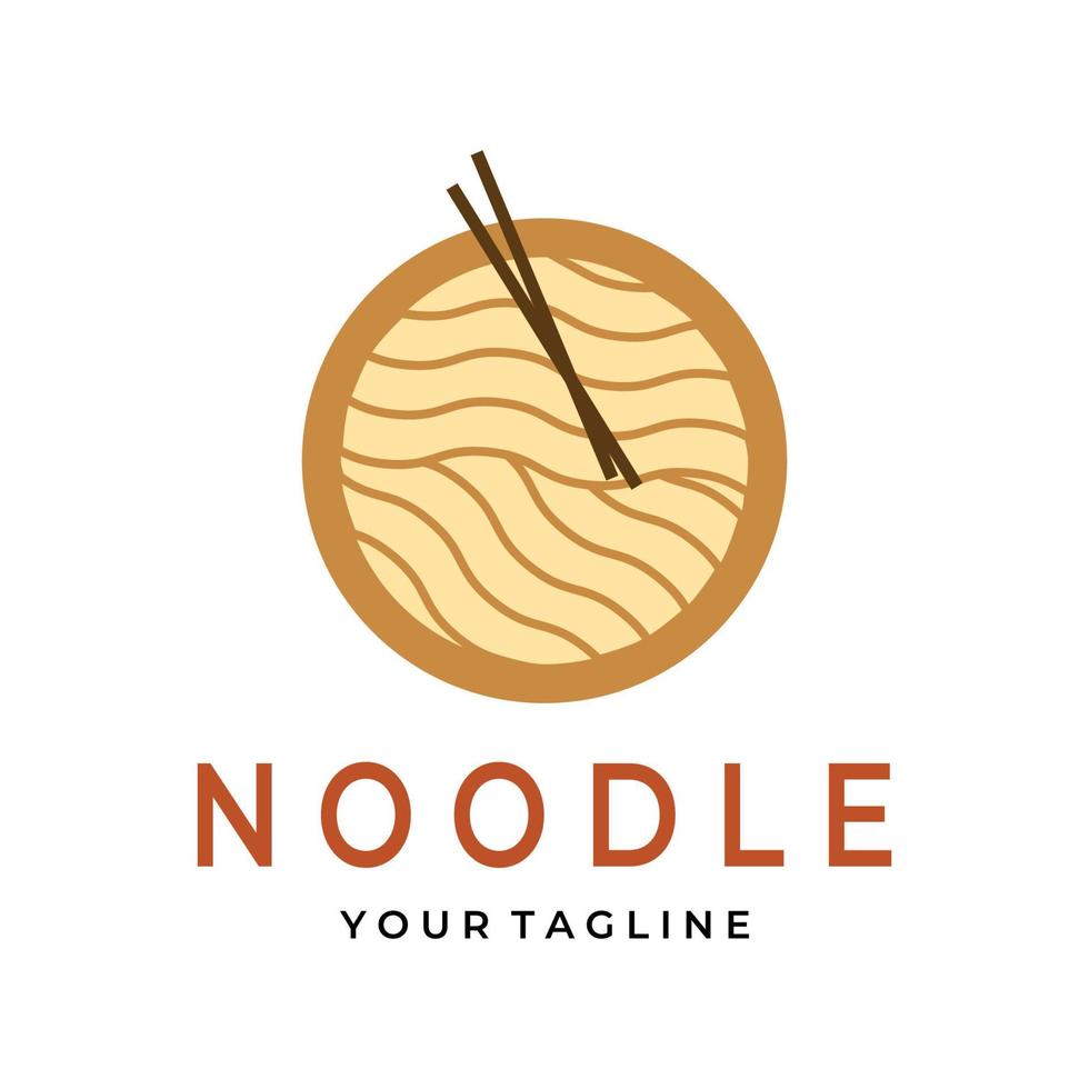 noodle vector icon logo illustration design