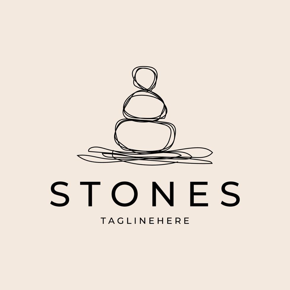 balance stones  logo abstract vector icon illustration design