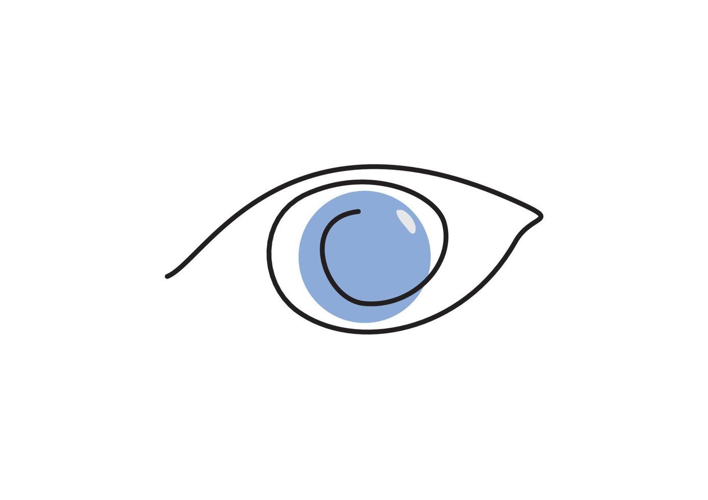 One line drawing of an eye, minimalism illustration vector