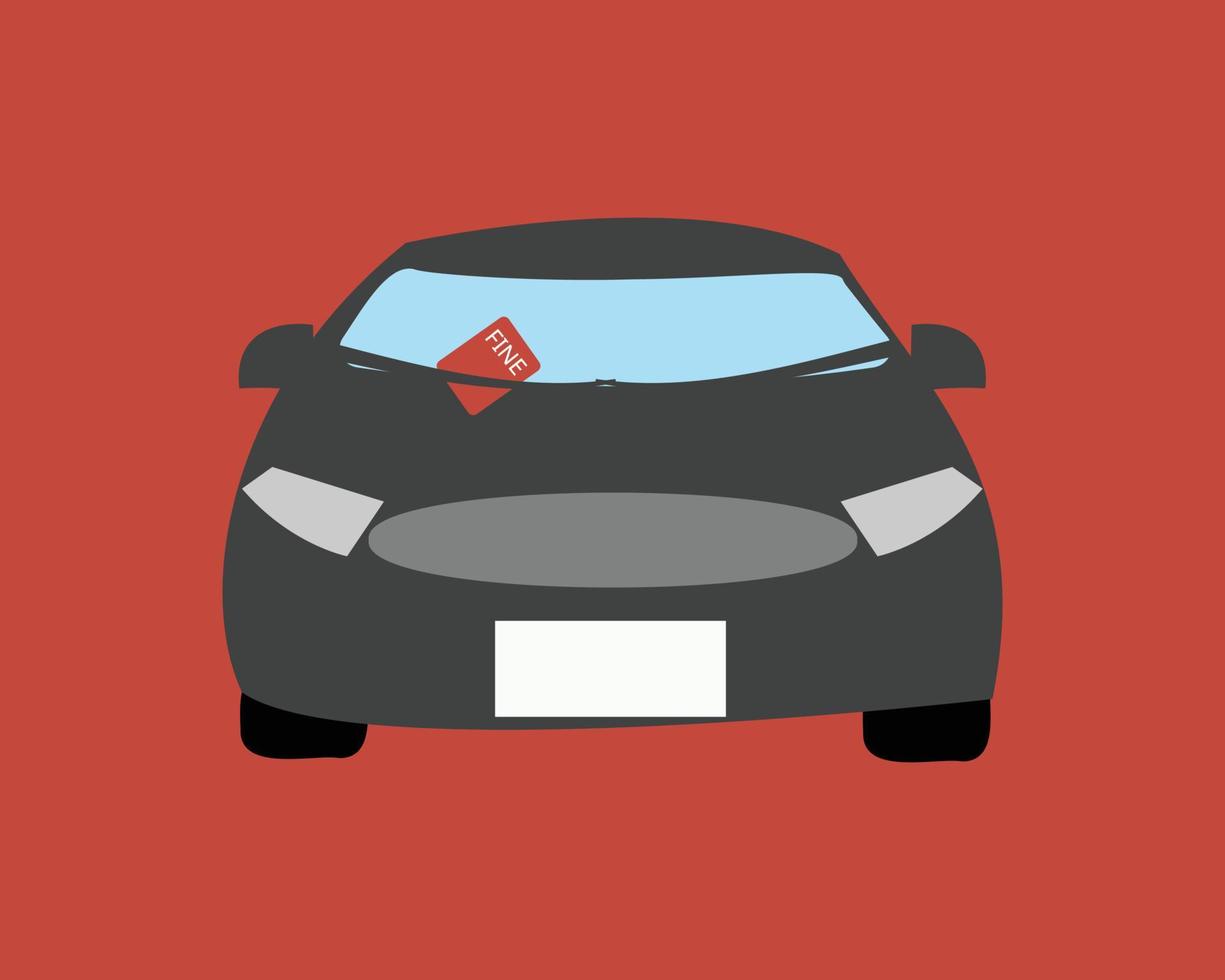 car fine or Traffic Fine to pay when you receive it on your car vector