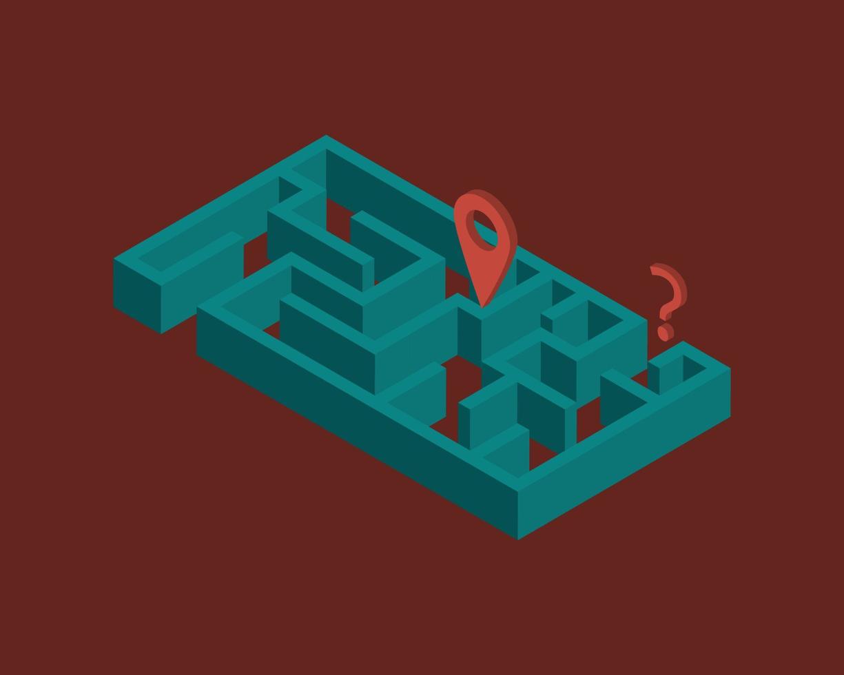 get lost in the maze like how you feel stuck in the career vector