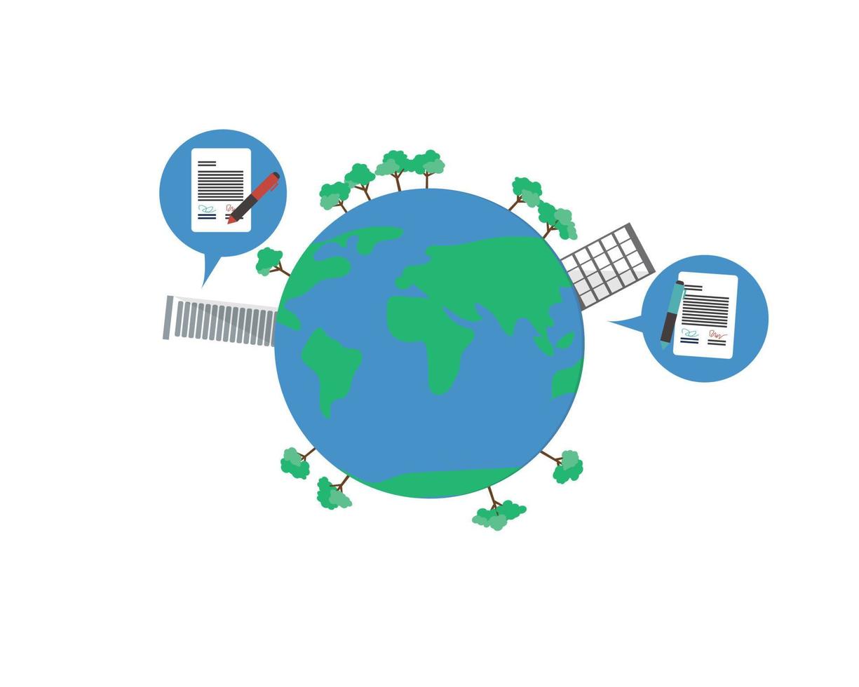 e-signature to sign document anywhere in the world vector