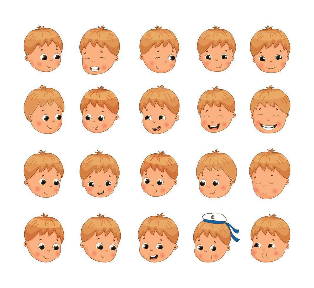 Boy Avatars Collection vector