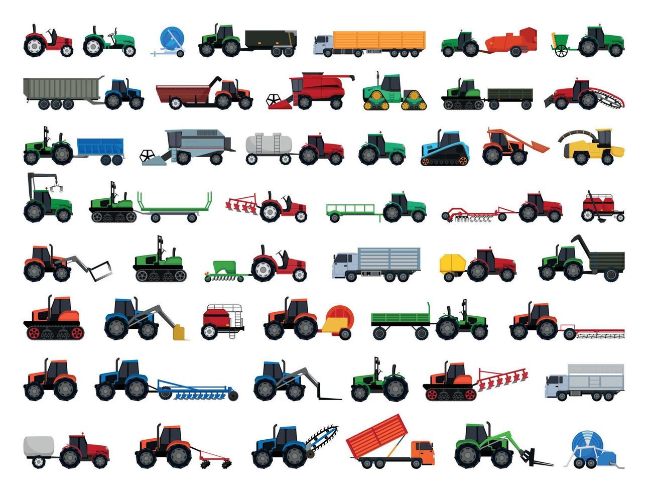 Agricultural Machinery Set vector