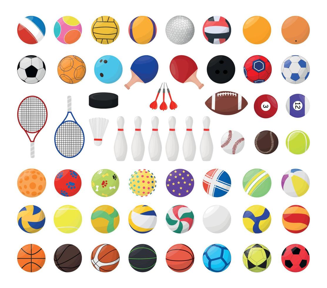 juego de balones deportivos vector