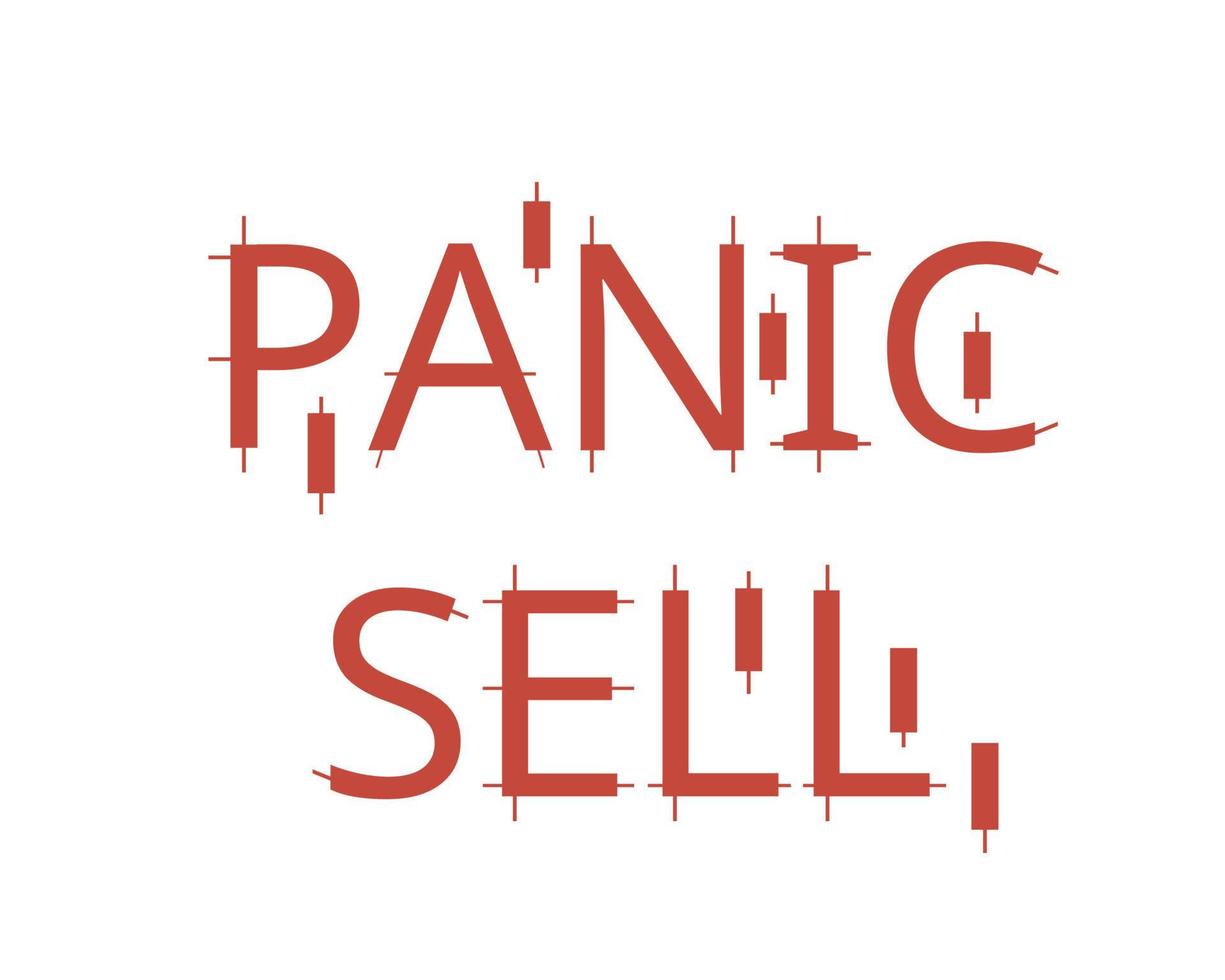 Panic selling is the sudden, widespread selling of a security based on fear rather than reasoned analysis causing its price to drop vector