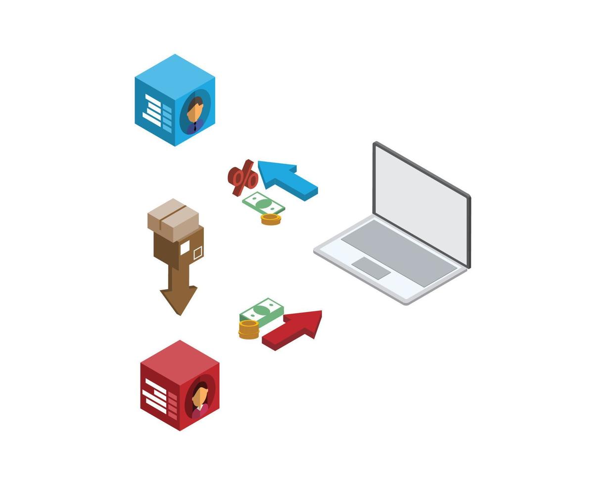 revenue sharing or profit sharing from distributing profits that result from a business alliance vector