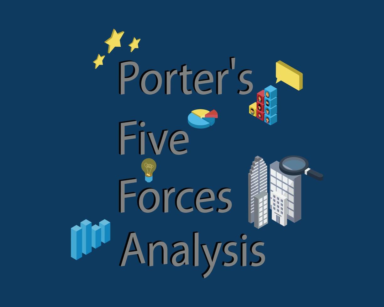 porter five forces model and analysis to Analyze your Businesses vector