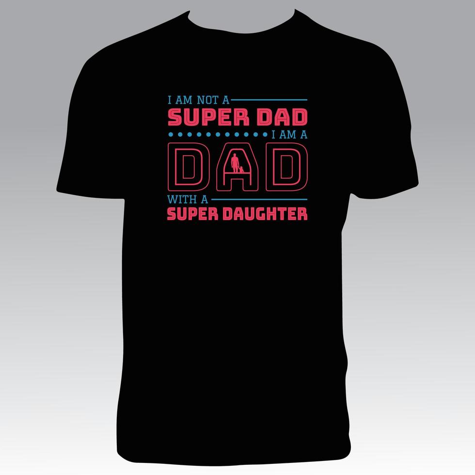 diseño elegante de la camiseta del padre vector