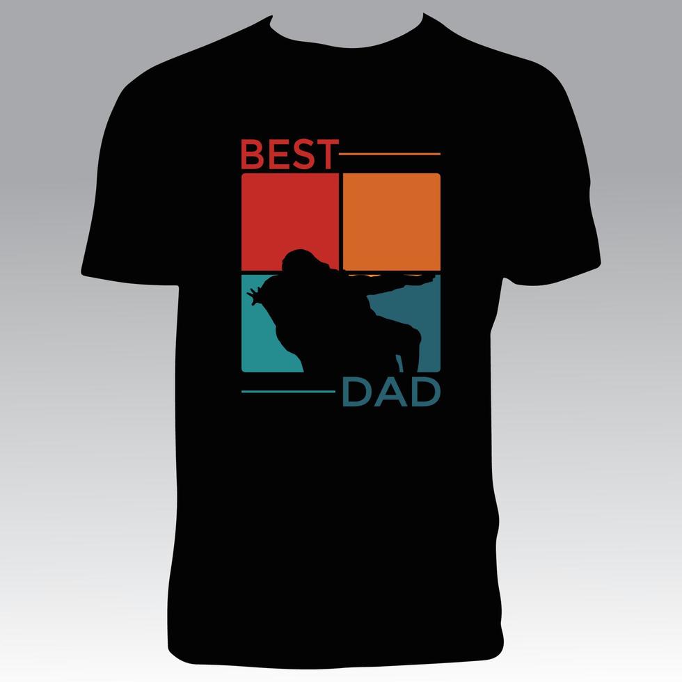 bonito diseño de camiseta de papá vector