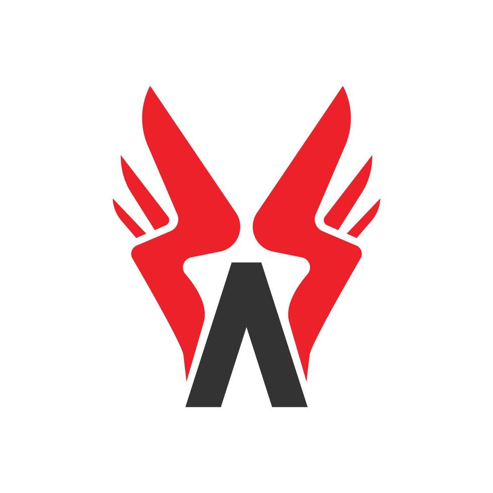 logo A wings vector