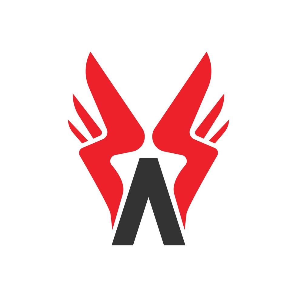 logo A wings vector