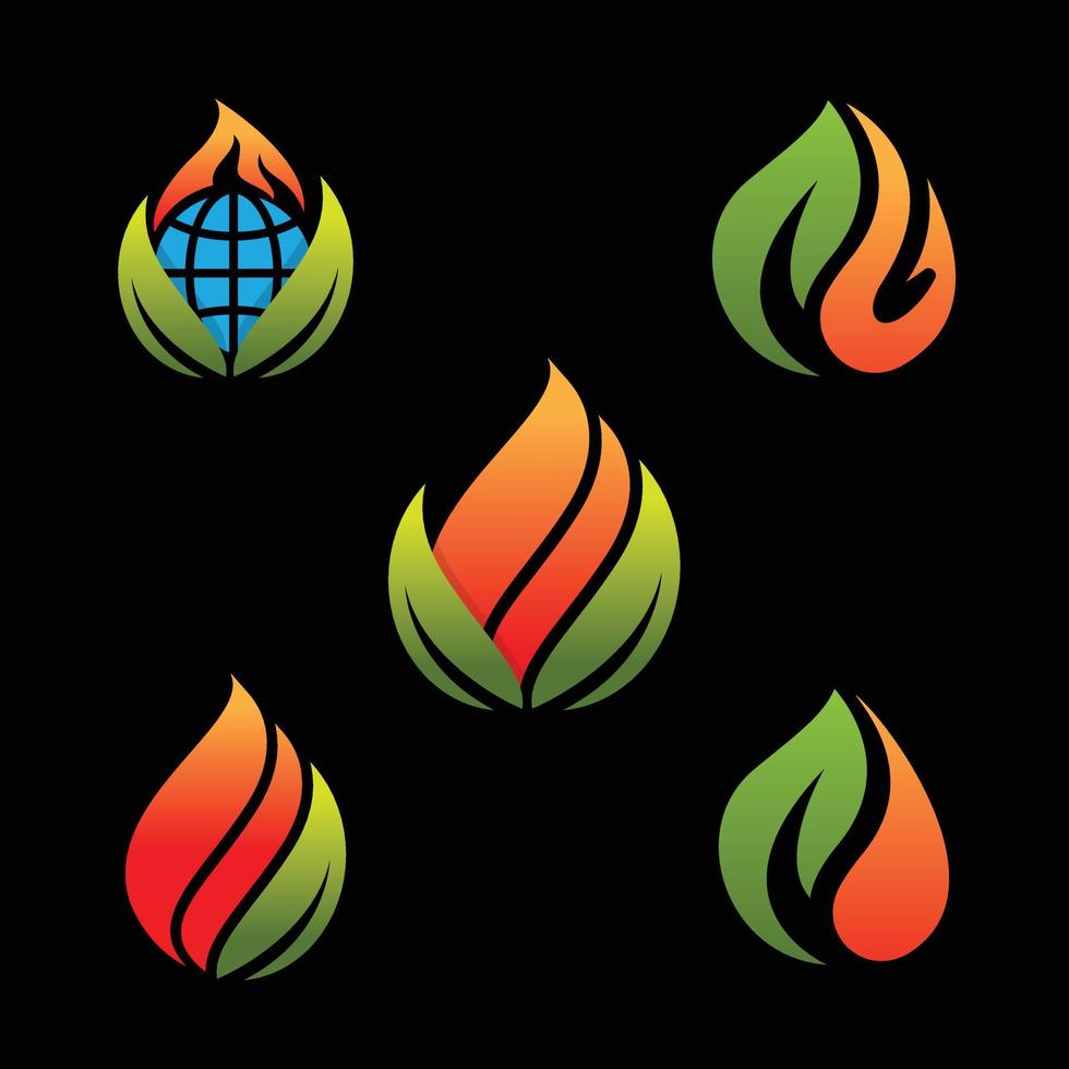 Eco Gas logo mascot vector