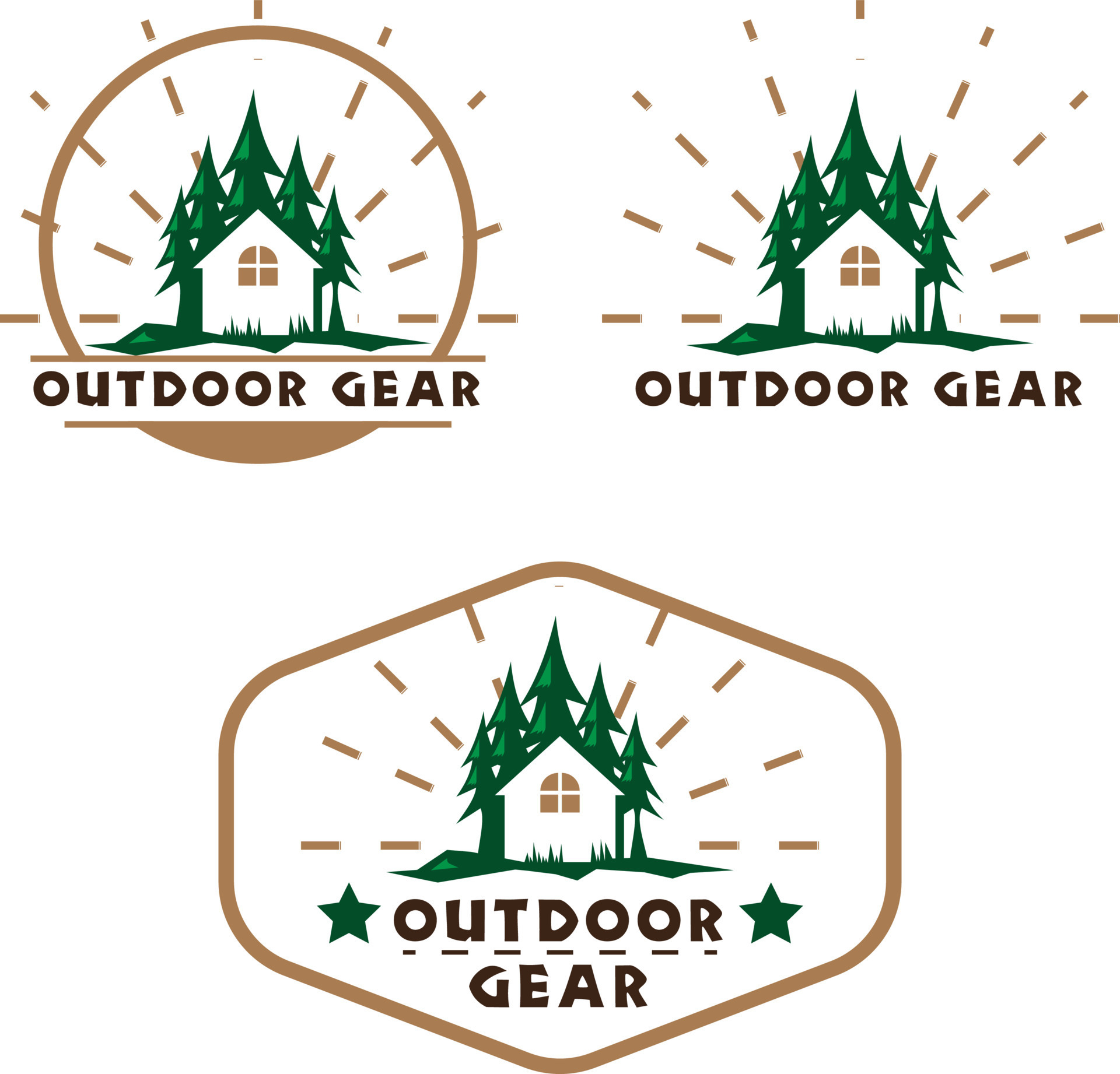 outdoor gear set logo mascot brand identity vector 8033715 Vector Art at  Vecteezy