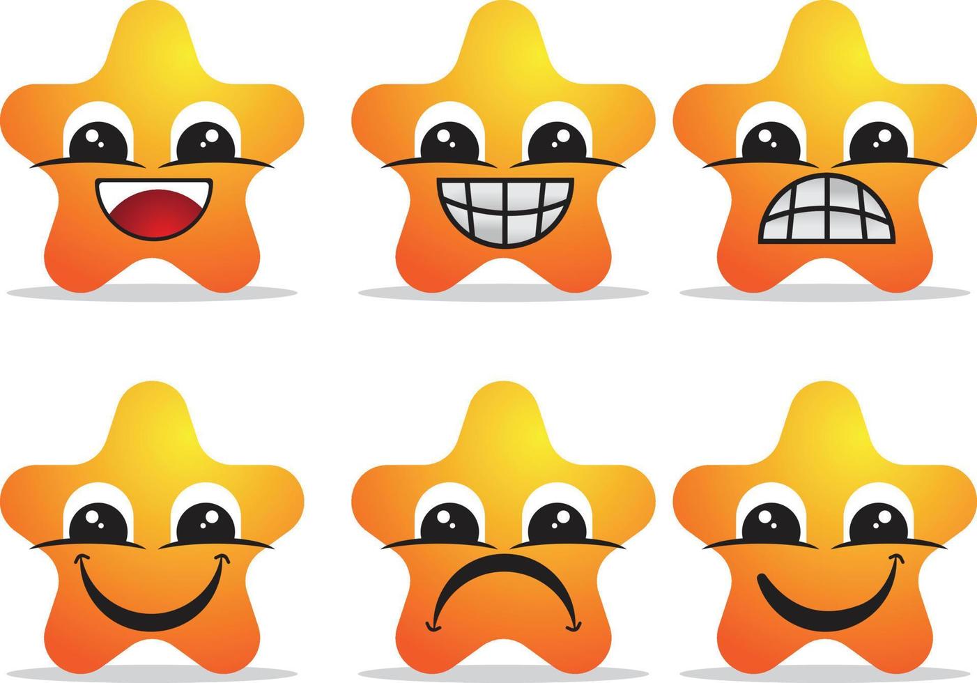 emoji estrella icono char vector editable