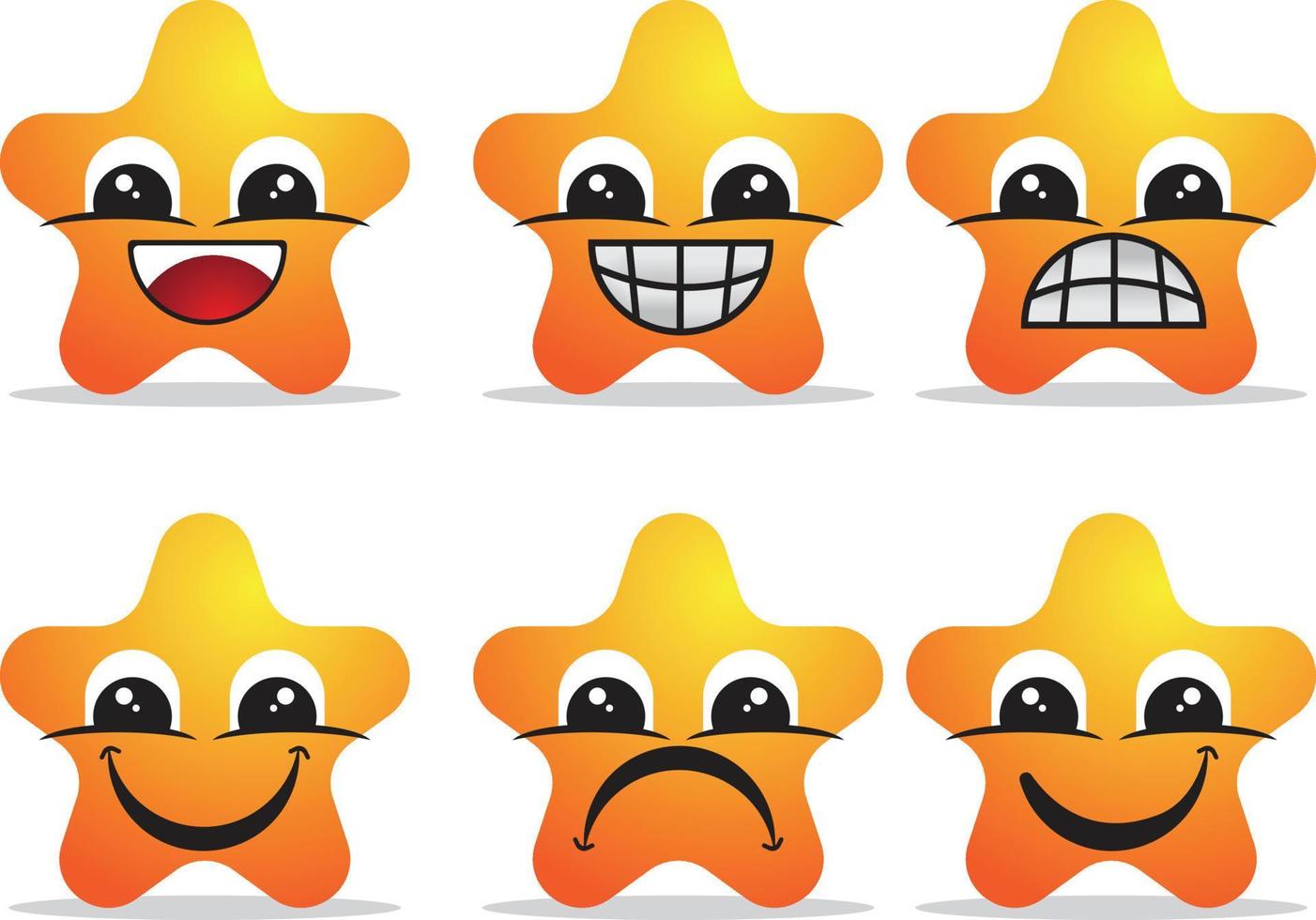 Emoji star icon char vector editable