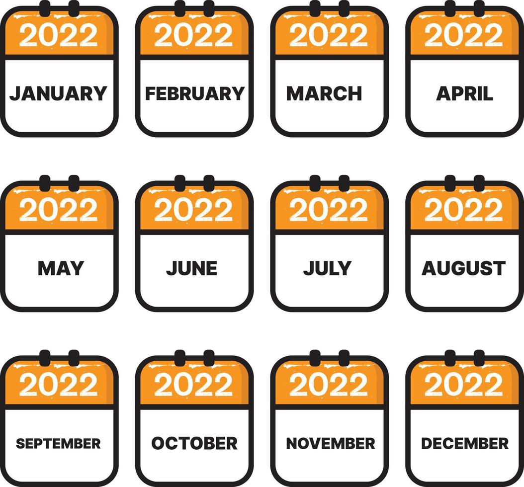 calendar 2022 vector