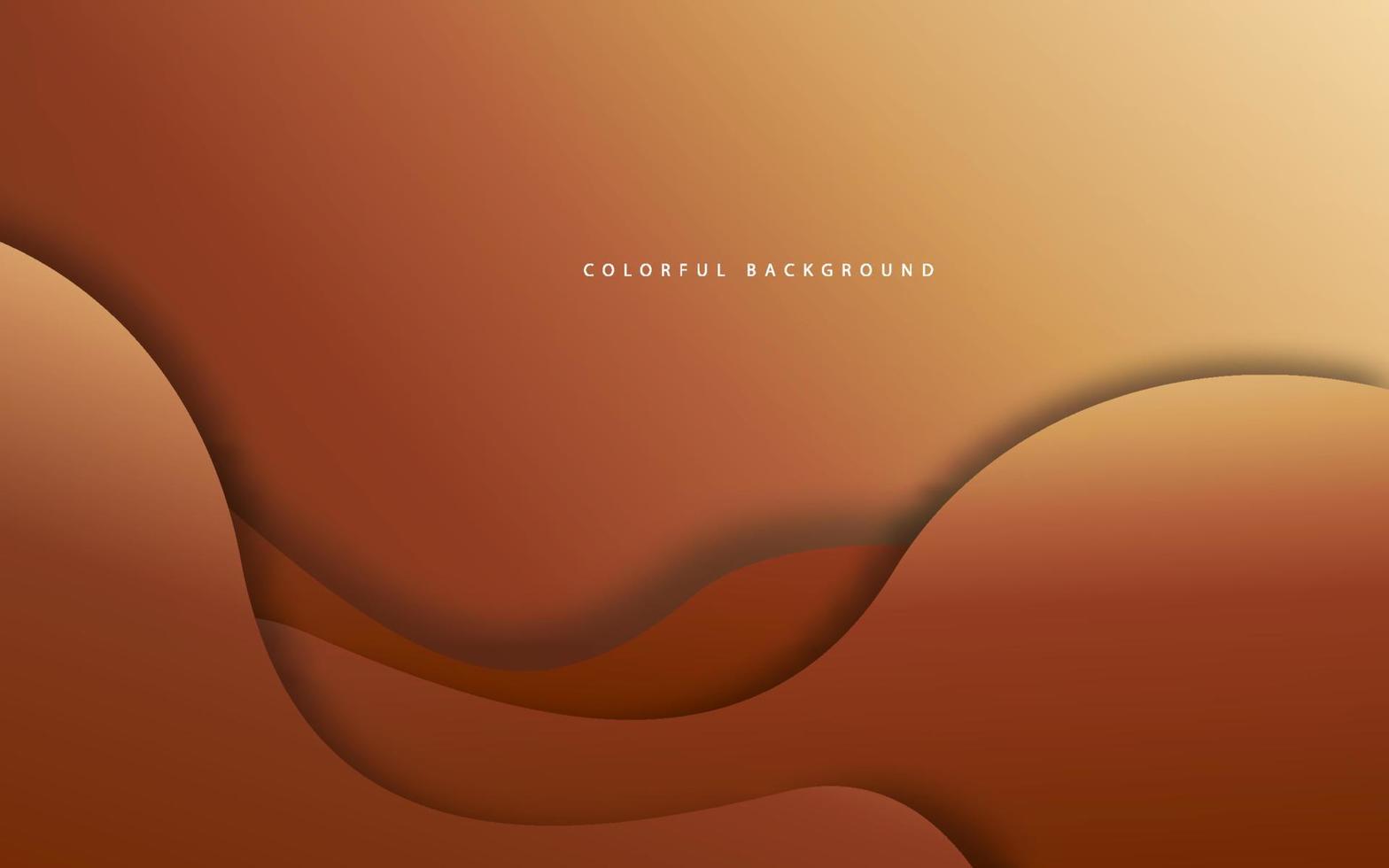 Abstract wave shape brown background vector