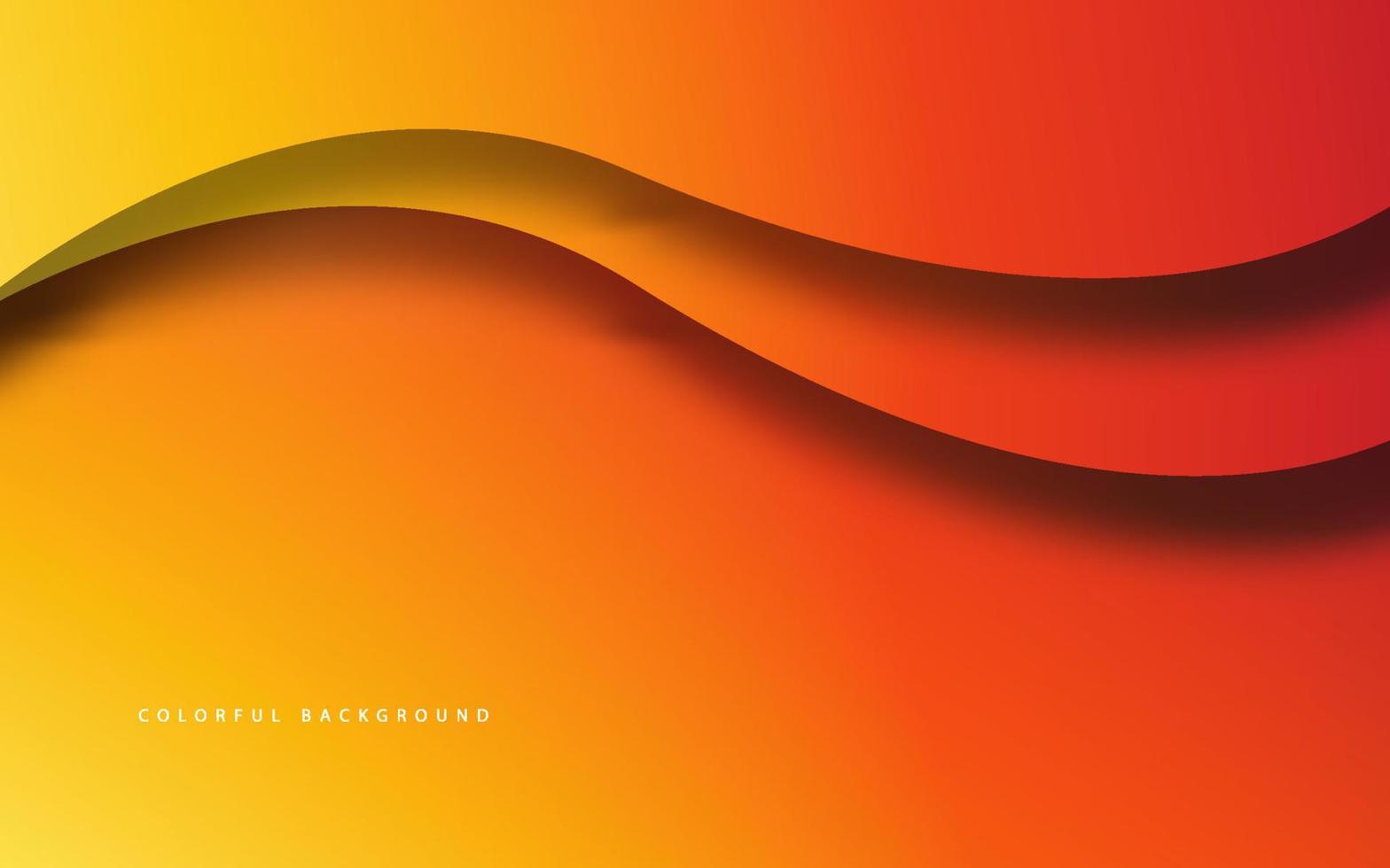 Abstract wave shape papercut orange background vector
