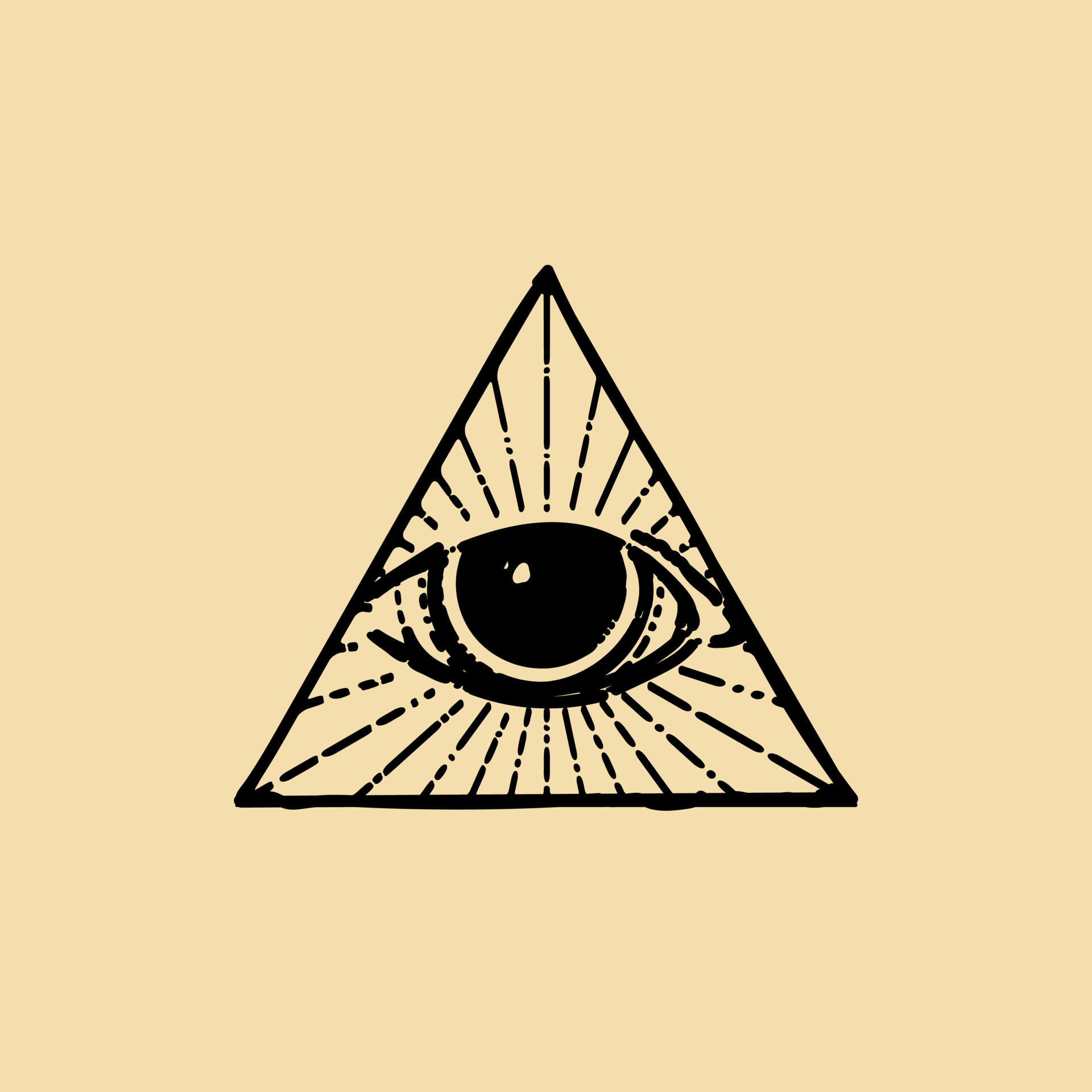 All-seeing eye tattoo style