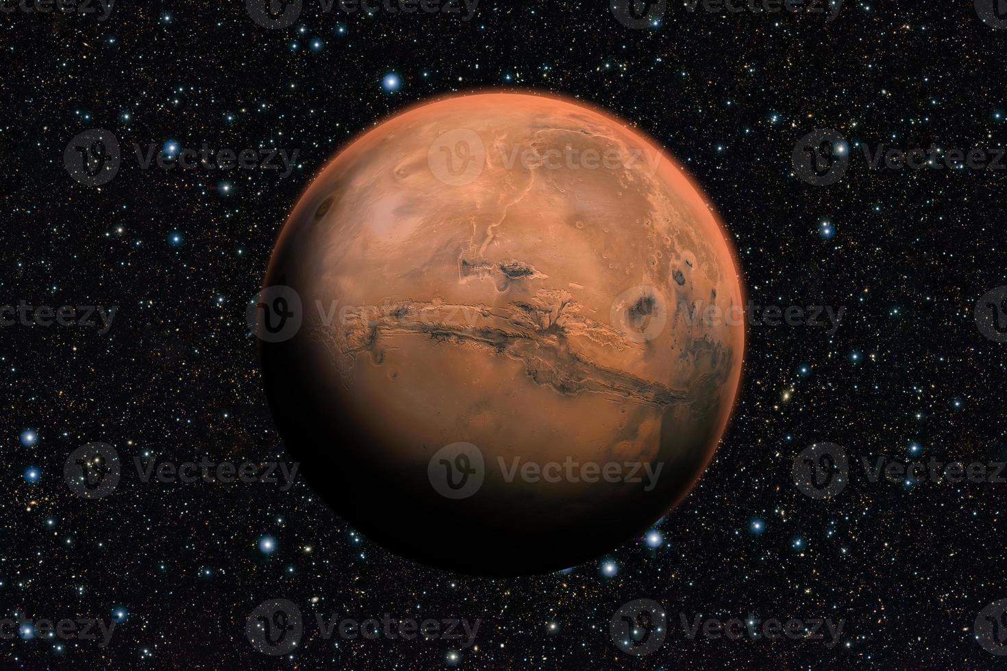 Marte planeta más allá de nuestro sistema solar. foto
