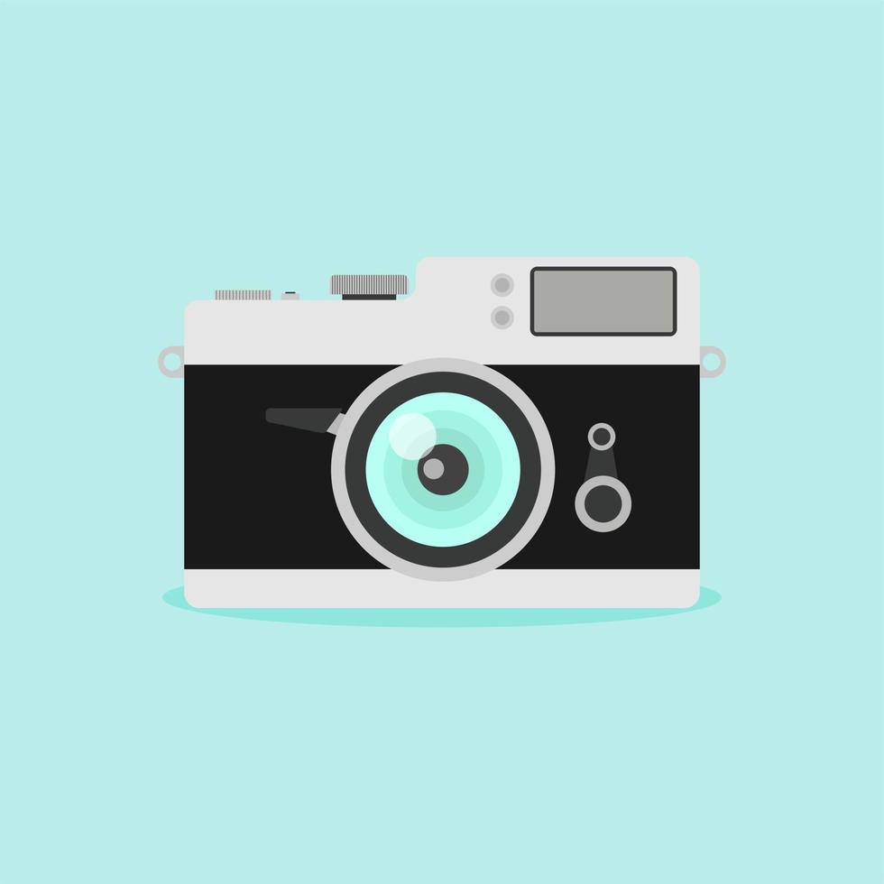 vintage camera flat design vector illustration